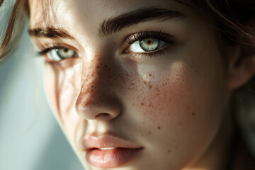 Fototapeta premium Gaze portrait of young woman