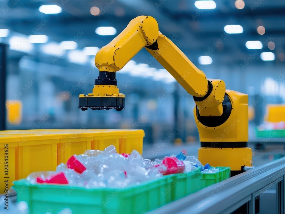 Fototapete Intriguing Robot Maneuvering Within Transparent Plastic Container Showcasing Advanced Technology and Innovative Design in a Futuristic Environment