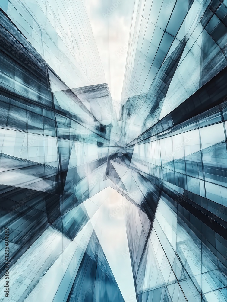 Poster reflective glass transforms a minimalist building into a mesmerizing kaleidoscope of patterns