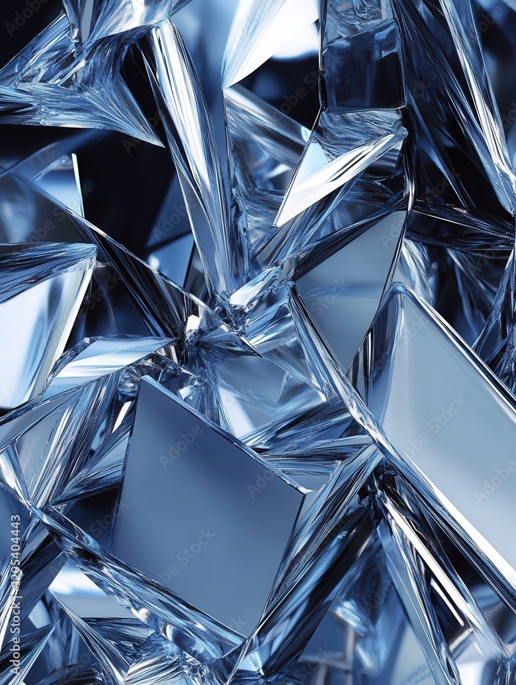 Poster high-resolution abstract reflections turn architectural shapes into fragmented shards of light and s
