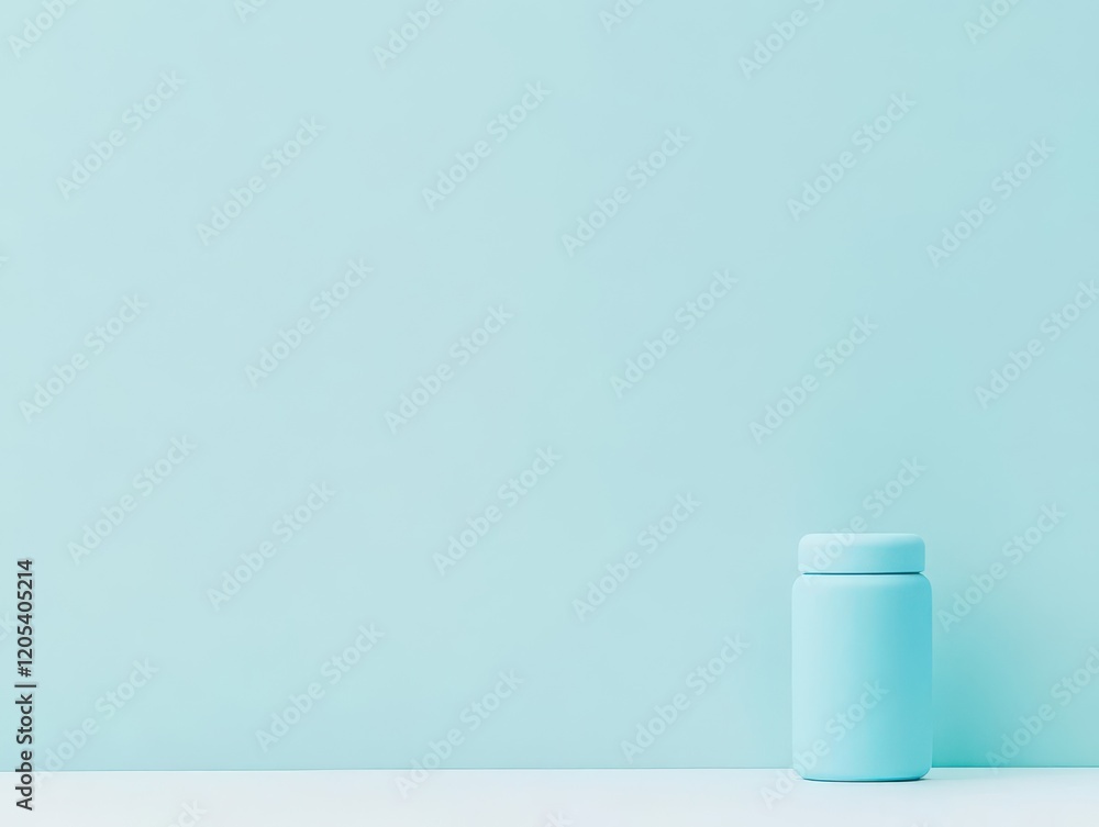 Poster elegant blue vase on crisp white table creating a fresh and inviting atmosphere for home decor with 