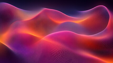 Fototapeta premium Abstract Waves of Radiant Pink and Orange Hues