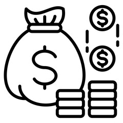 wealth accumulation single icon