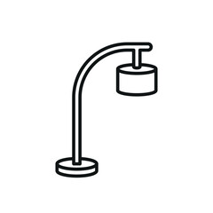 Floor lamp icon represents lighting and home decor, perfect for interior design, furniture illustrations, and modern living space concepts.