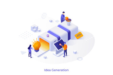 Modern Isometric Business Template. Vector