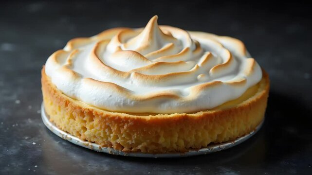 pr&eacute;sentation d'un tarte au citron meringu&eacute;e | IA / AI 