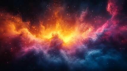 Explosive Colors: A Burst Transforming Into Ethereal Evaporation, 4k