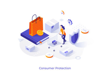 Fototapeta premium Modern Isometric Business Template. Vector