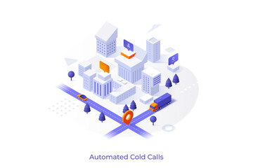 Modern Isometric Business Template. Vector