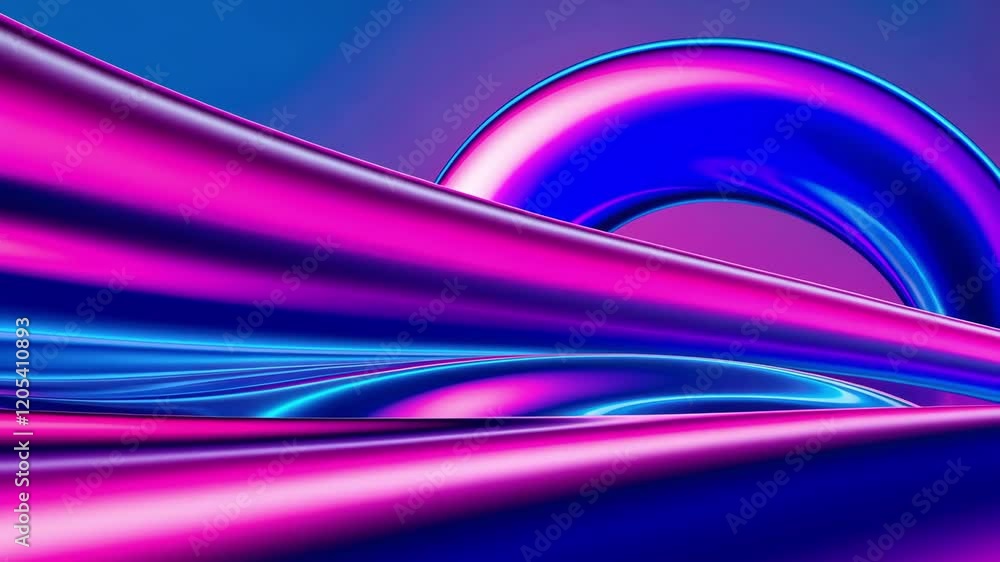 Aufkleber vibrant abstract shapes create fluid motion and dynamic visuals, showcasing modern digital artistry 