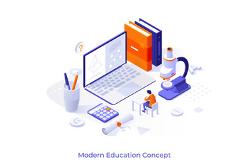 Modern Isometric Business Template. Vector