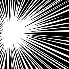 Obraz premium Black action line speed comic effect. cartoon stripes for decoration on white background.