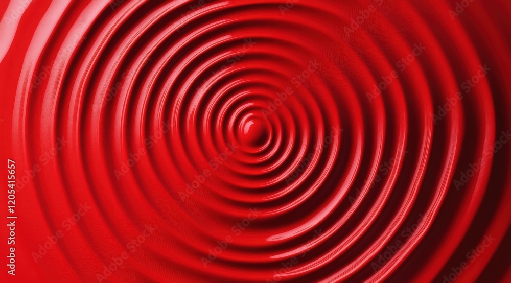 Aufkleber red water droplet with ripples on a red background92a0a757-3351-4d4e-a9fb-1fae9003a9d5