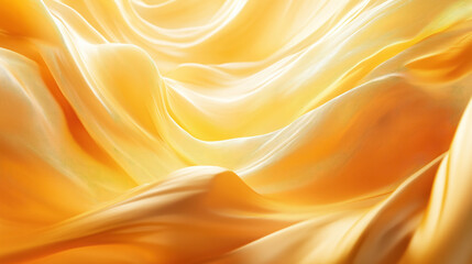 Obraz premium luxurious golden silk fabric with flowing folds and a vibrant glossy sheen