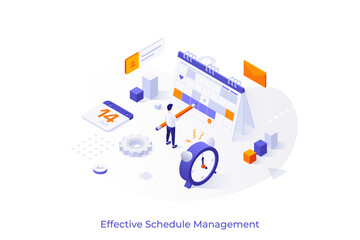 Modern Isometric Business Template. Vector