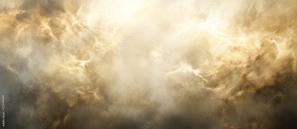 Poster abstract textured backdrop of swirling clouds with golden light creating ethereal effect