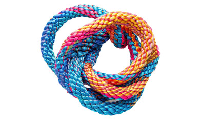 
Coiled rope on transparent background 