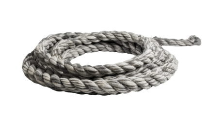 
Coiled rope on transparent background 