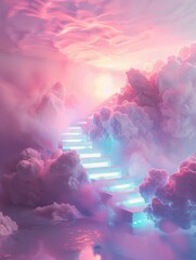Dreamy Stairways and Crystal Spheres in Ethereal Clouds