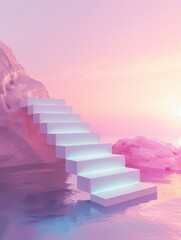 Dreamy Stairways and Crystal Spheres in Ethereal Clouds