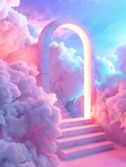 Dreamy Stairways and Crystal Spheres in Ethereal Clouds