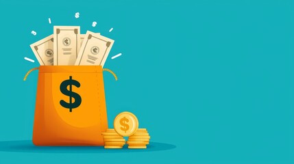 Financial Focus - Earnings Reinvestment Tracking Flat Design Illustration