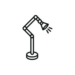 Floor lamp icon represents lighting and home decor, perfect for interior design, furniture illustrations, and modern living space concepts.