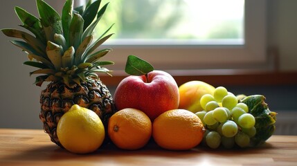 Organic fruits and vegetables - Ingredients for green smoothie 