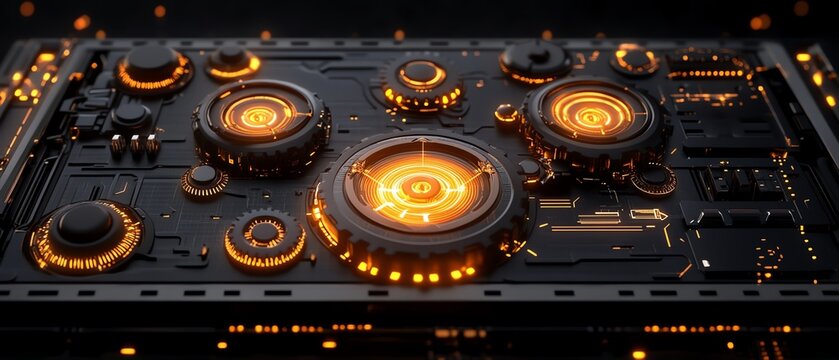 Futuristic digital interface