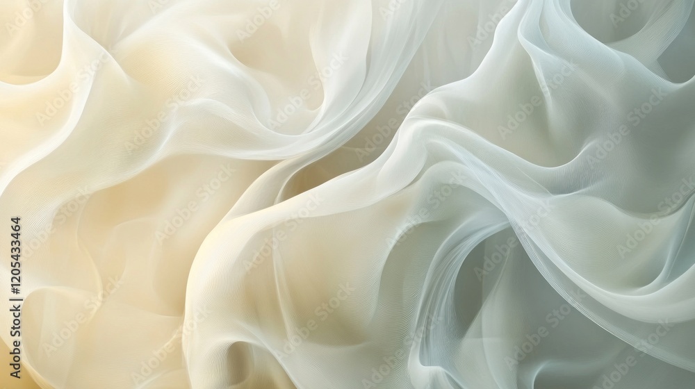 Aufkleber abstract motion of light fabric with soft and graceful swirling patterns in a delicate color