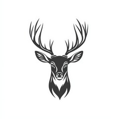 Naklejka premium Design of deer head icon logo illustration isolated on white background