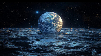 earth and sun, earth and moon