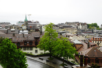 Obraz premium The old town of Lausanne, Switzerland