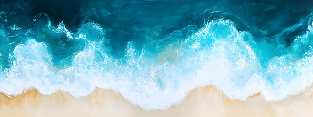 Waves crashing in the ocean
