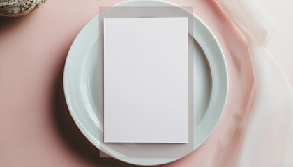 Elegant layered menu mockup showcasing a translucent background, ideal for presenting food and drink offerings in a modern dining setting. Perfect for restaurant branding and promotional materials.