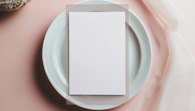 Elegant layered menu mockup showcasing a translucent background, ideal for presenting food and drink offerings in a modern dining setting. Perfect for restaurant branding and promotional materials.