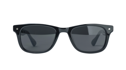 Black sunglasses on transparent background