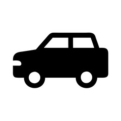 Black Vehicle icon on the white background