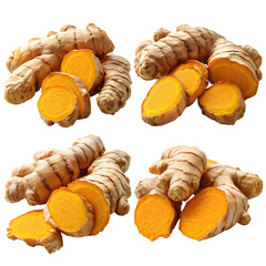 Turmeric Ginger  on transparent background