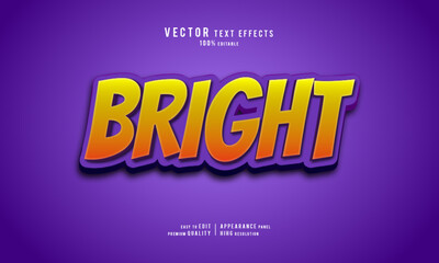 Bright editable vector graphic resources 3d text effect design