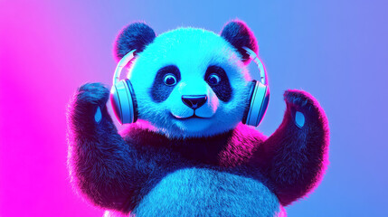 Panda dj party style.