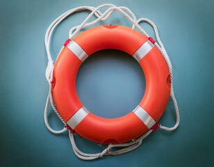 red life buoy on the wall