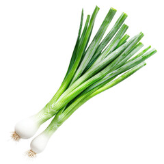 Fresh green onions harvested farm field food photography natural setting close-up view healthy cooking ingredients