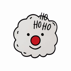 funny snowball christmas art vector illustration