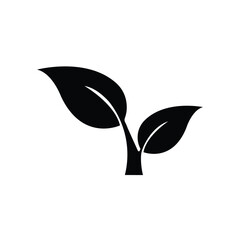 green leaf ecology nature element vector icon