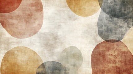 Abstract Earthy Tones Oval Shapes Pattern Background