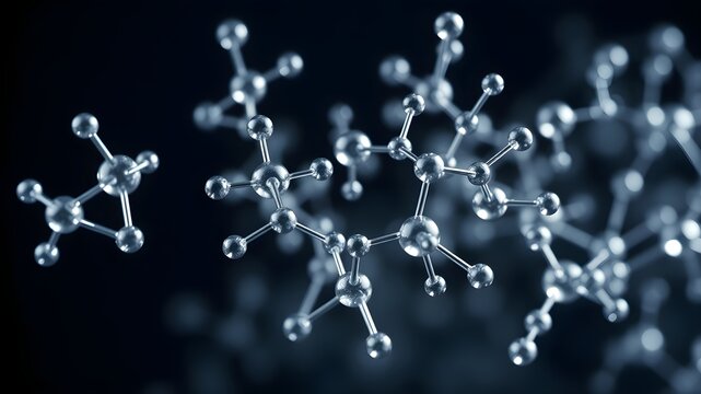 transparent molecule model medical molecular