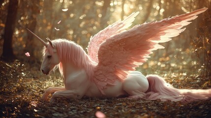 A Winged Horse with a Horn