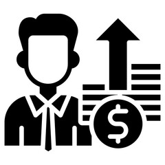 Investor glyph icon