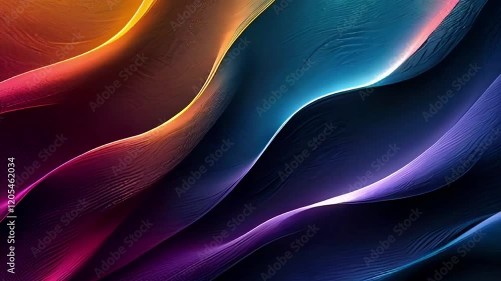Aufkleber gradient grainy background with geometric patterns, light technology background, copy space. 3d imag